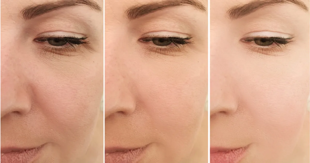 kobieta dojrzała makijaż zmarszczki