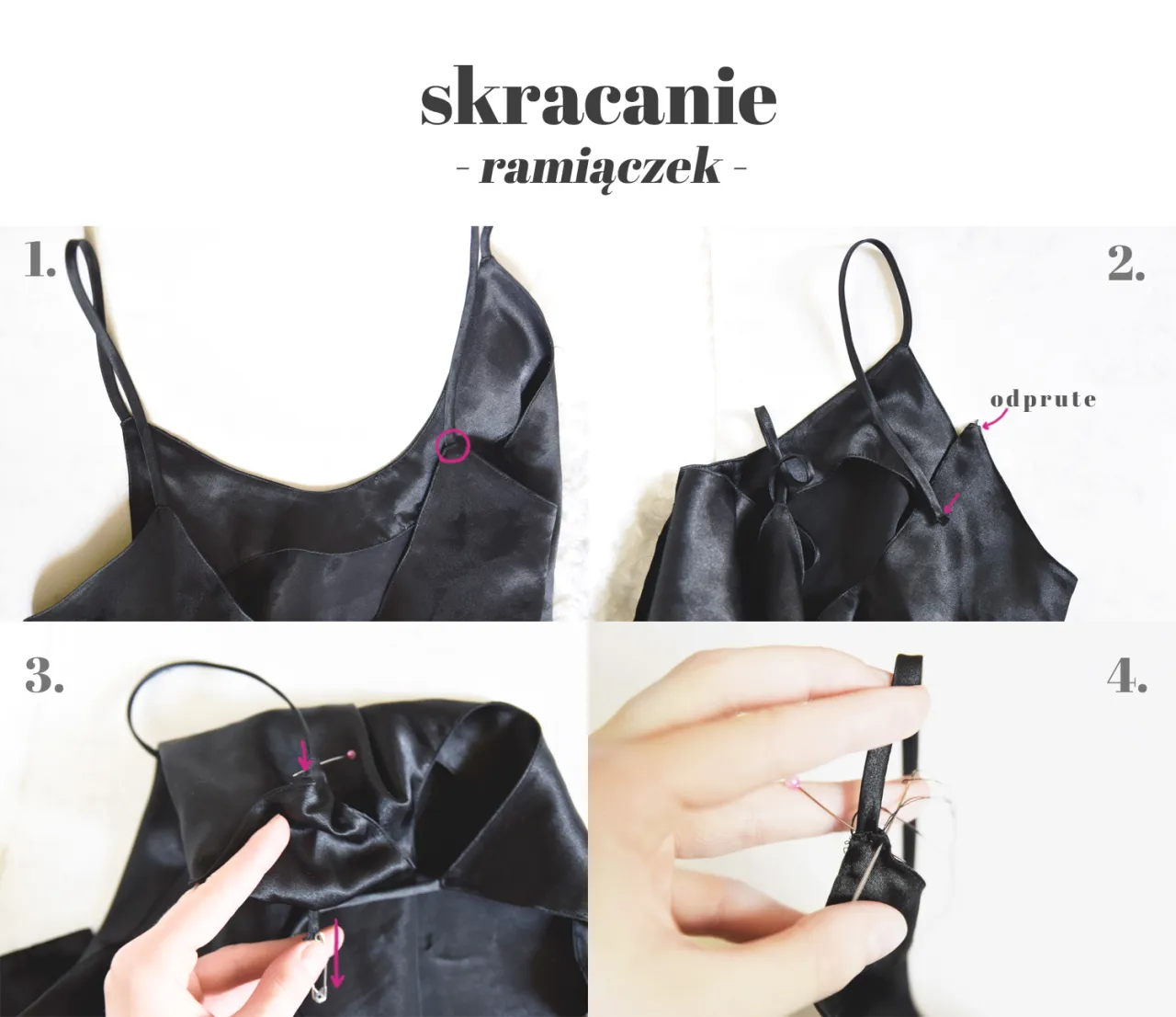 szycie ramiączka stanika