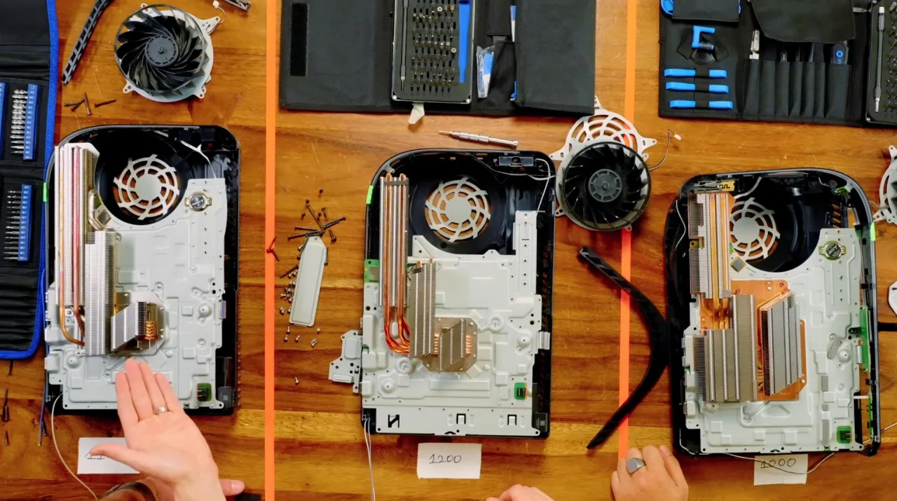 PS5 Slim cooling system vs standard PS5 cooling system comparison