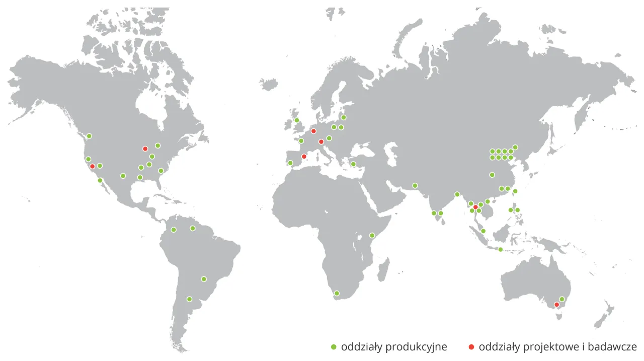 Mapa świata globalizacja powiązania gospodarcze