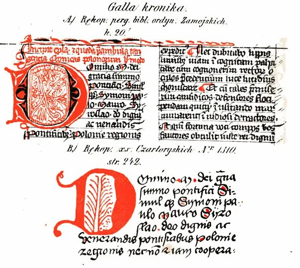 Rękopis Kroniki Galla Anonima