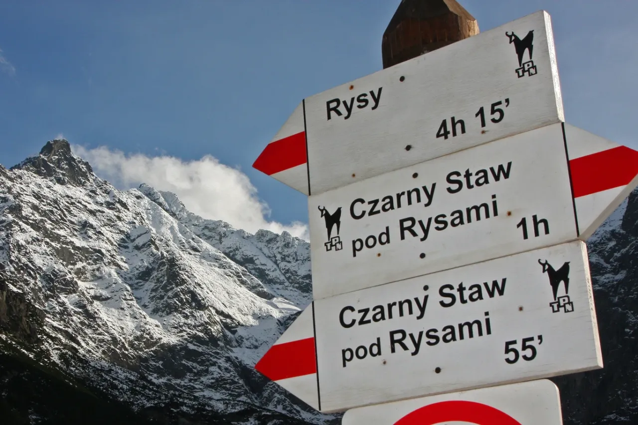 Tablica szlak zamknięty Tatry