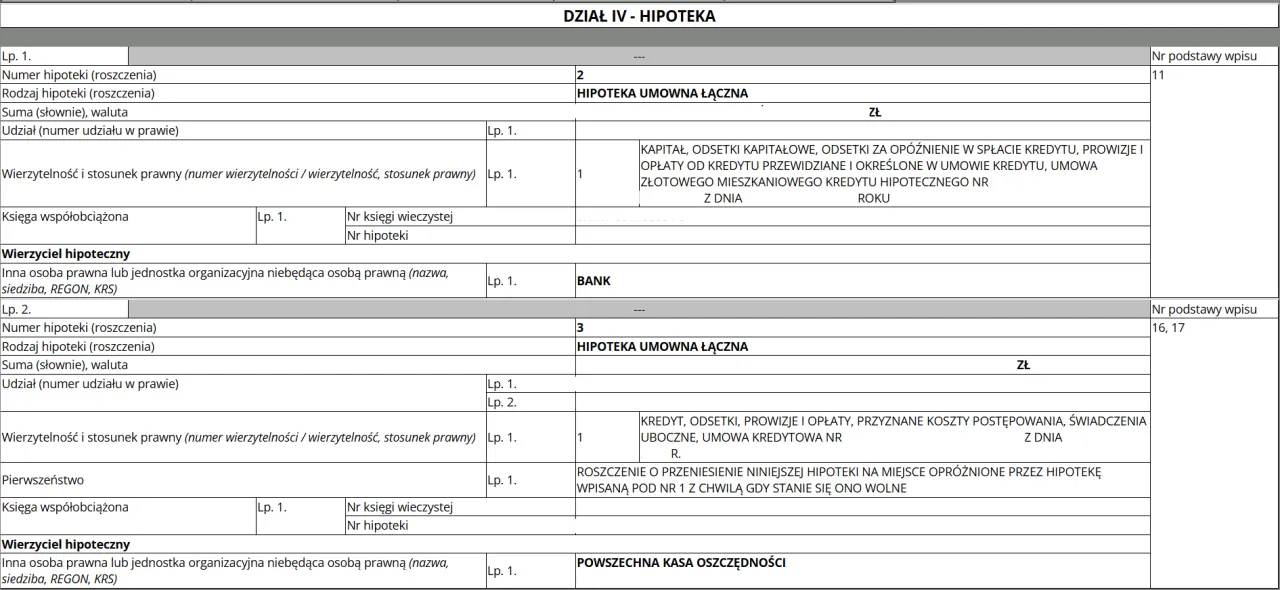 przykładowa księga wieczysta
