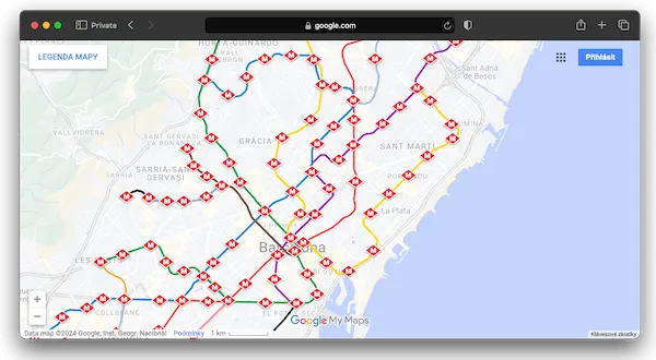 Mapa metra Barcelona
