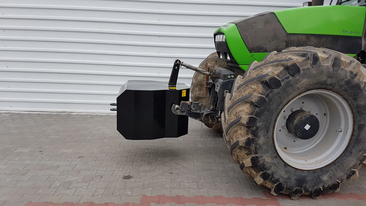 Bezpieczne mocowanie balastu ciągnik