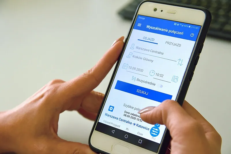 Portal Pasażera interfejs wyszukiwarki połączeń