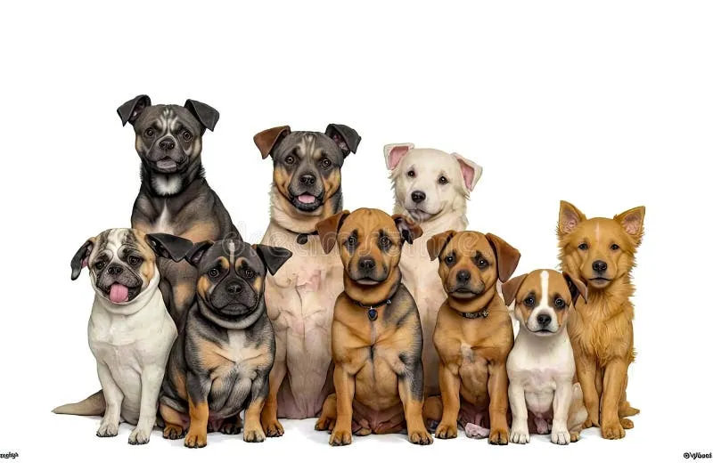 psy różnych ras i wielkości