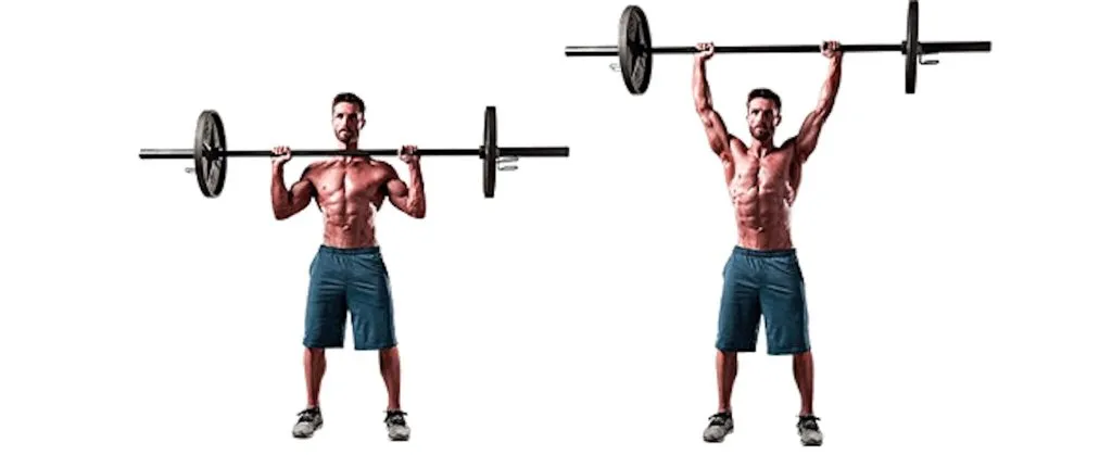 Wyciskanie żołnierskie sztangą prawidłowa technika