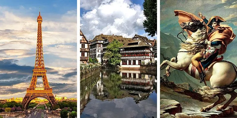 Najpiękniejsze miejsca we Francji kolaż