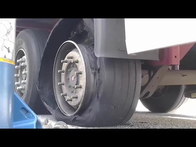 bezpieczne podnoszenie naczepy wymiana koła