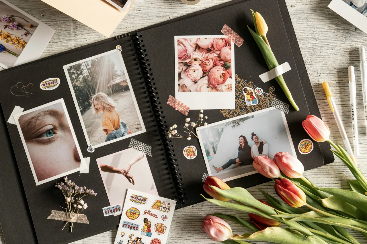 Inspiracje strony albumu scrapbook