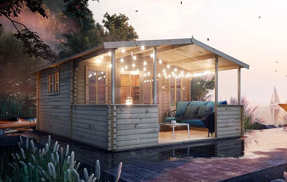 drewniany domek ogrodowy różne style