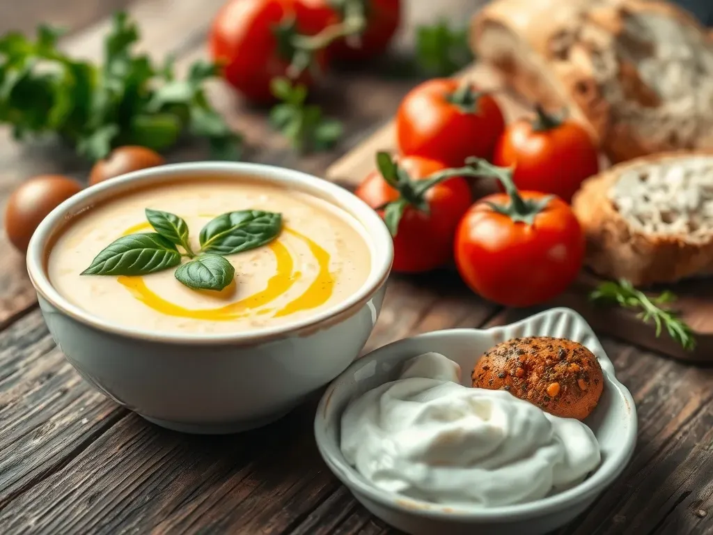 r&oacute;żne rodzaje śmietany do zupy pomidorowej