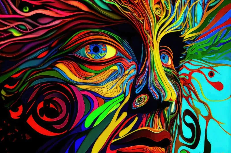 abstrakcyjny obraz przedstawiający chaos emocjonalny i spokój