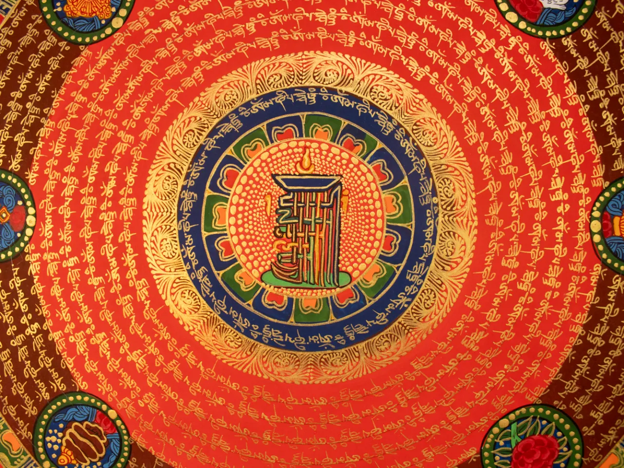 buddyjskie symbole Asztamangala grafika