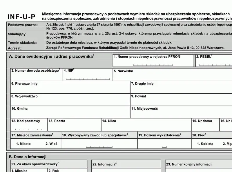 PFRON wpłaty i ulgi dla firm