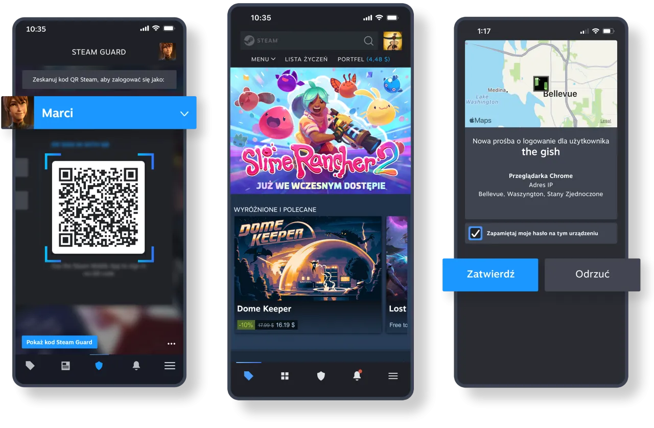 Aplikacja mobilna Steam Guard
