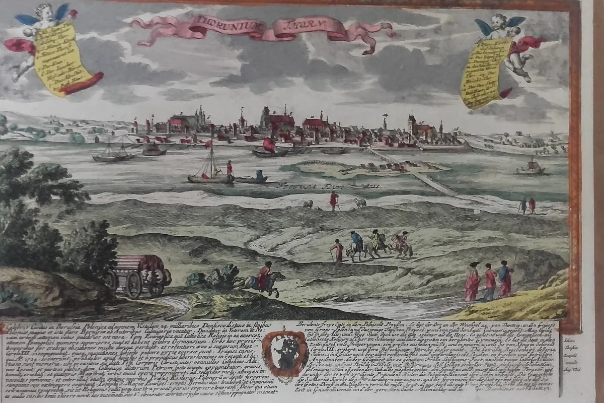 Toruń panorama Wisła średniowieczny port