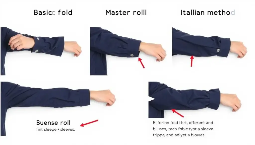 różne metody skracania rękawów bez szycia