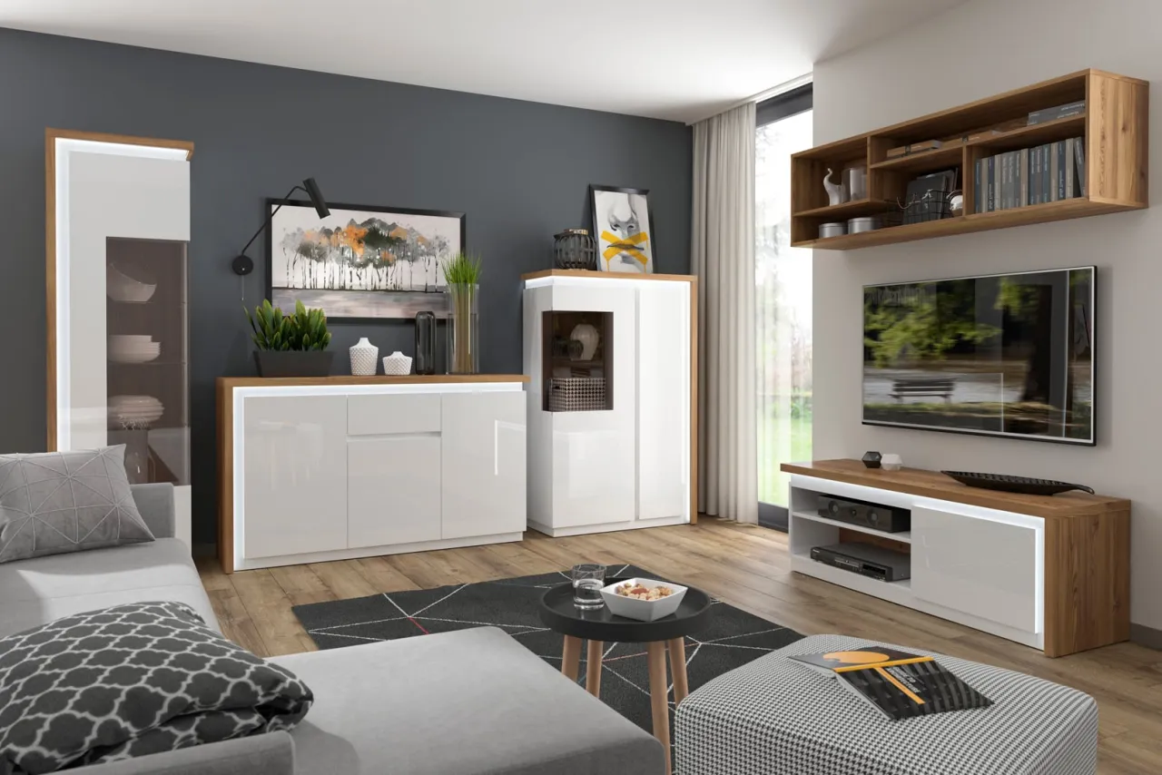 Duży salon aranżacje podział na strefy