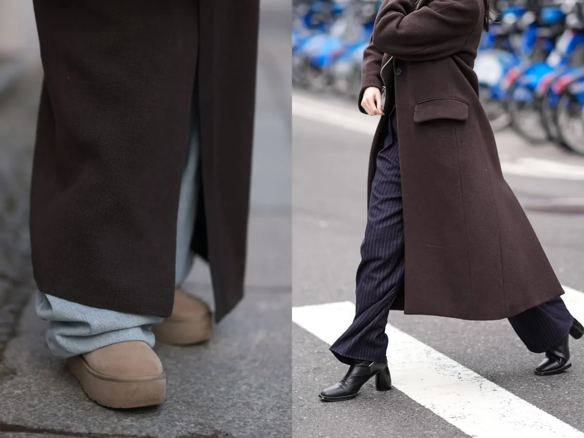 Spodnie palazzo jesień zima stylizacje buty