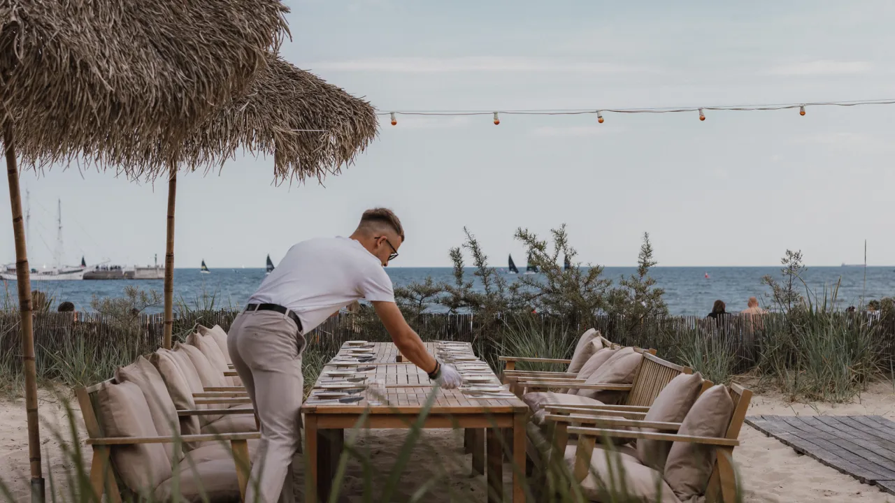 Romantyczna kolacja Sopot widok na morze