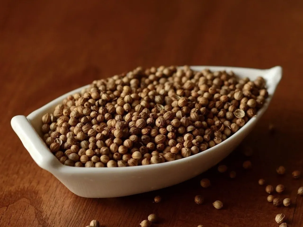 Ziarna kolendry do przyprawiania potraw, dodawania aromatu do marynat i wypieków.