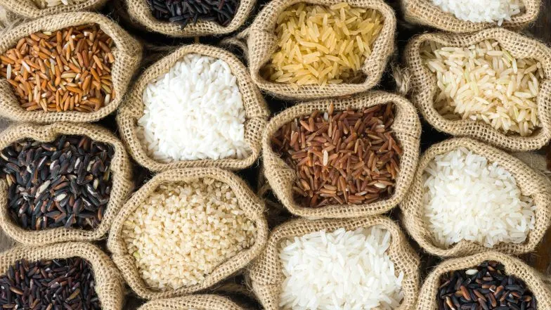 Różne rodzaje ryżu do jedzenia
