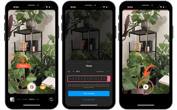 Instagram Reels Oberfläche und Funktionen