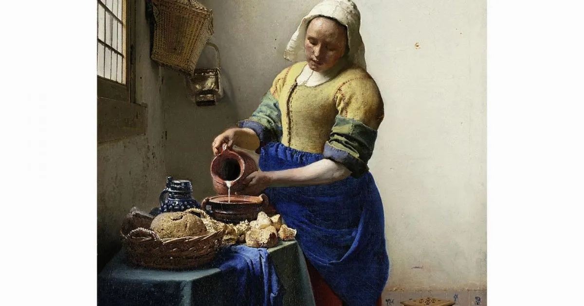 Jan Vermeer Die Milchmagd ber&uuml;hmtes Genrebild