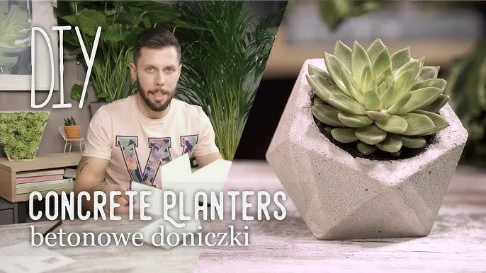 doniczka betonowa DIY sukulenty