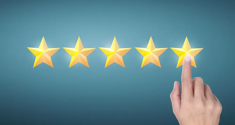 positive Kundenbewertung Kosmetik Sterne 5 Sterne