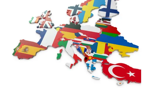 Mapa Europy z zaznaczonymi stawkami diet zagranicznych