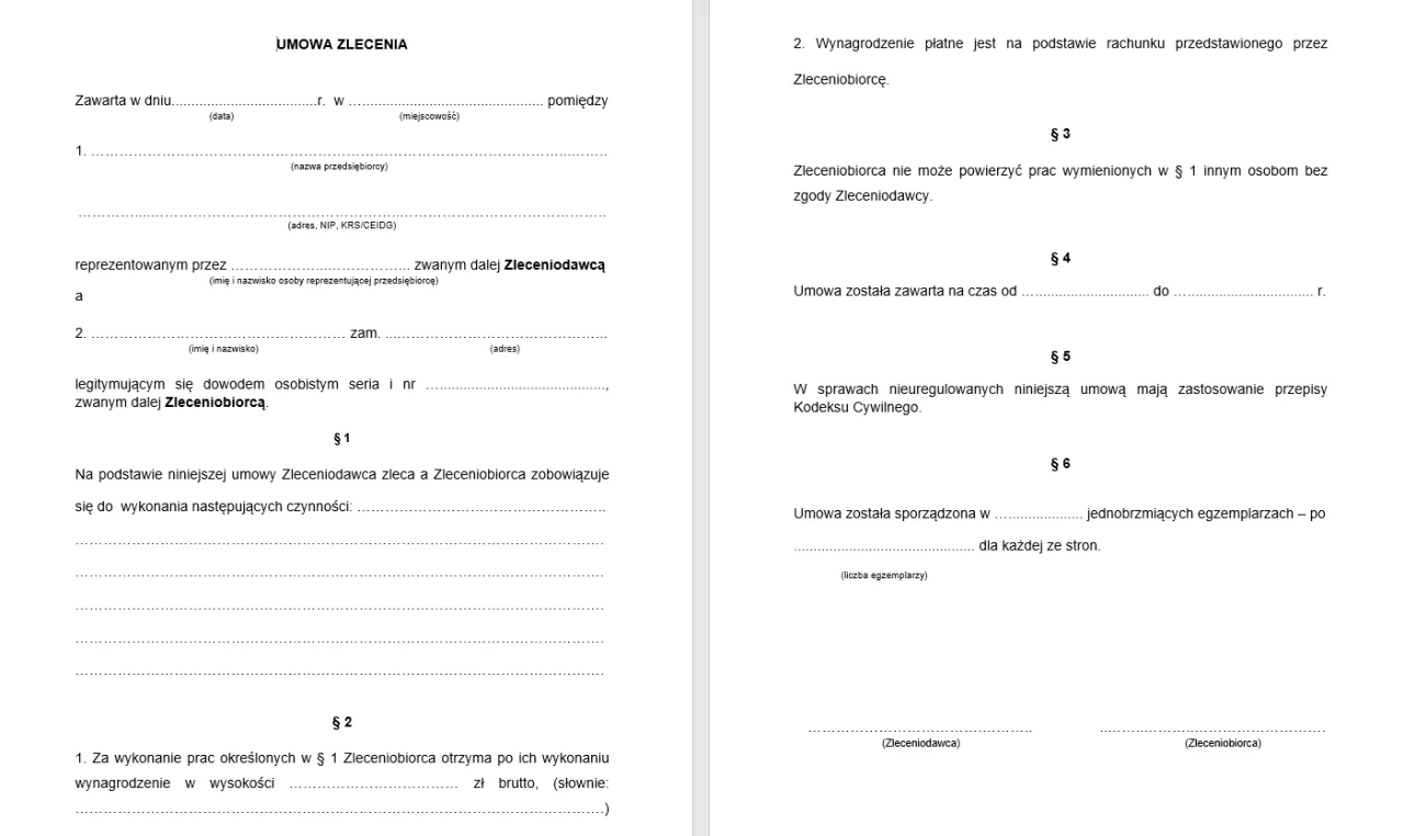 Zdjęcie Umowa zlecenie to umowa cywilnoprawna co to znaczy dla Ciebie?