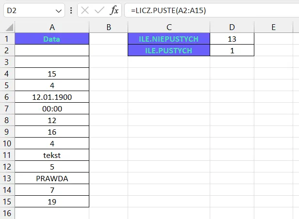 Zdjęcie Jak w Excelu zliczyć ile liczb spełnia warunek w prosty sposób?