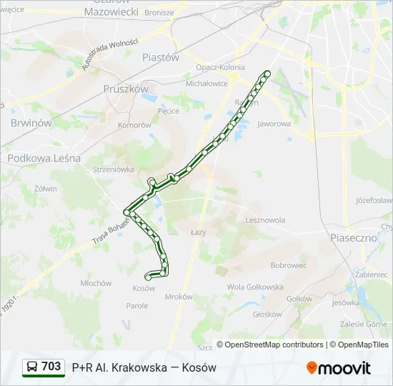 Zdjęcie Dokładny rozkład jazdy linii 703 - sprawdź godziny kursów i przystanki