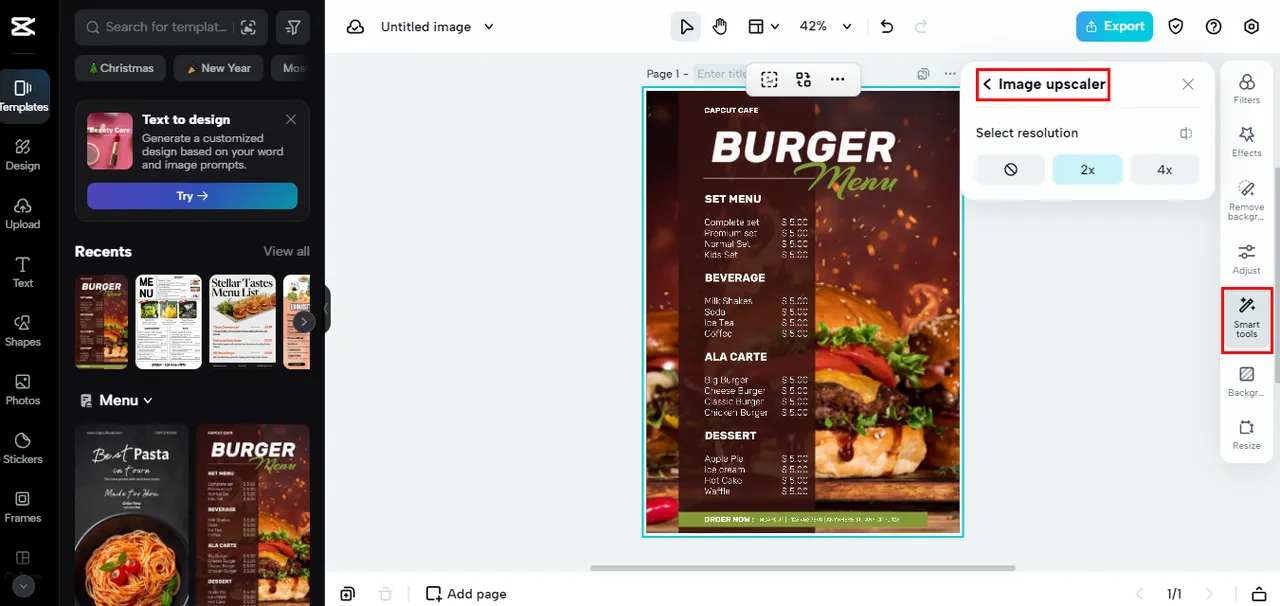 Zdjęcie Najlepsze szablony menu retro diner do łatwej personalizacji