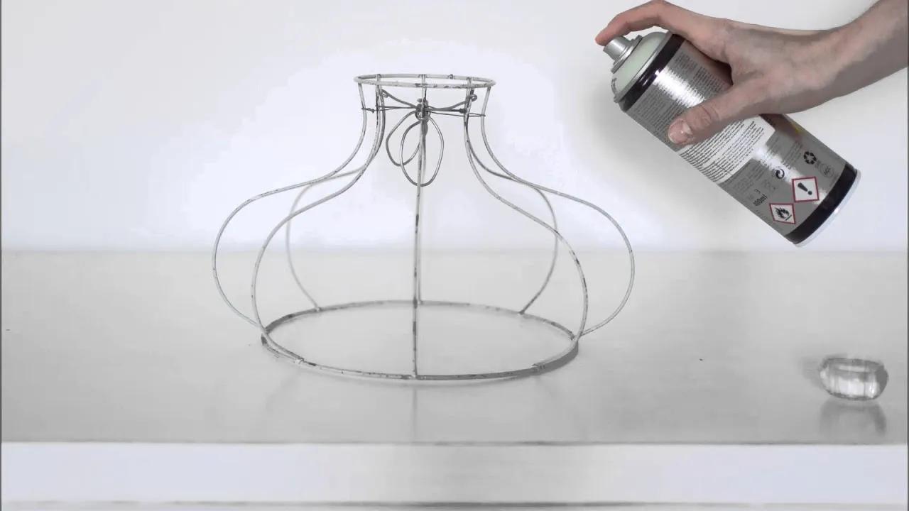 przerobiony abażur przed i po