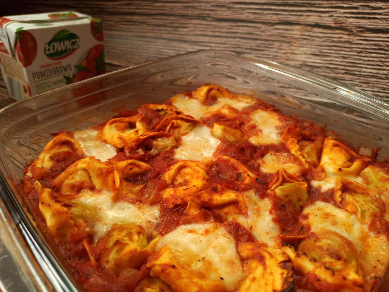 Składniki na zapiekankę z tortellini