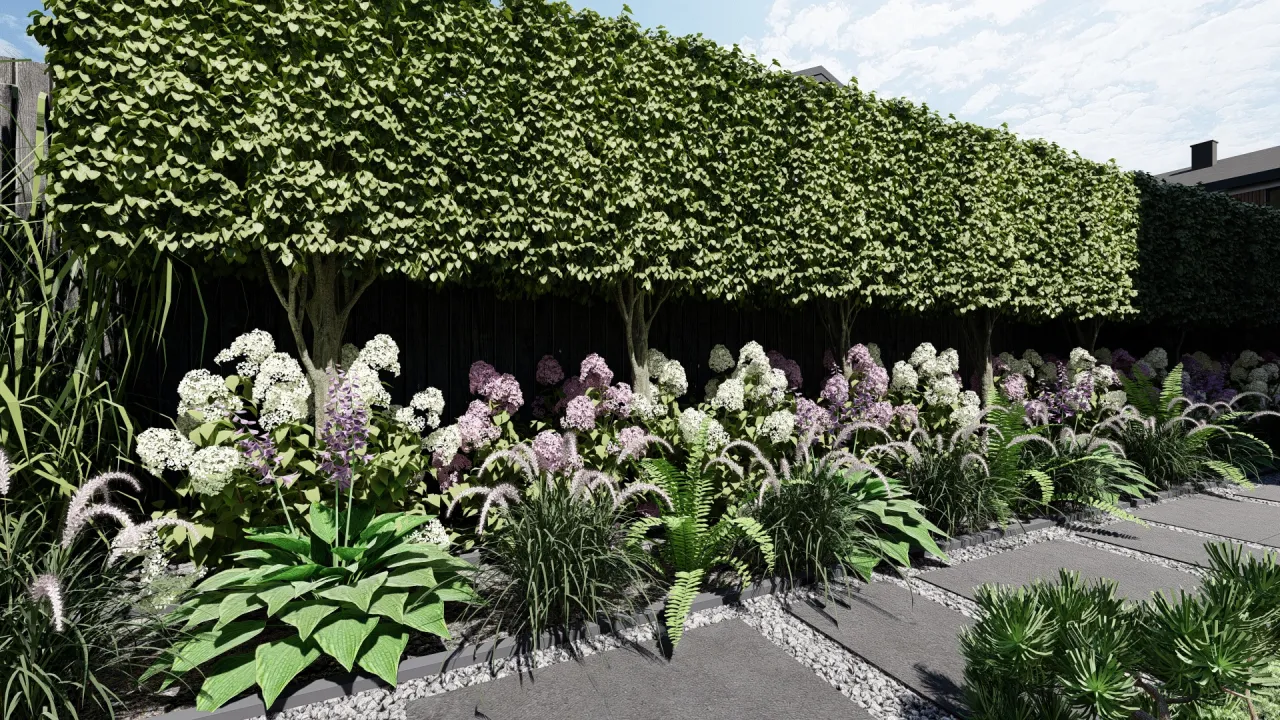 planowanie ogrodu przy płocie