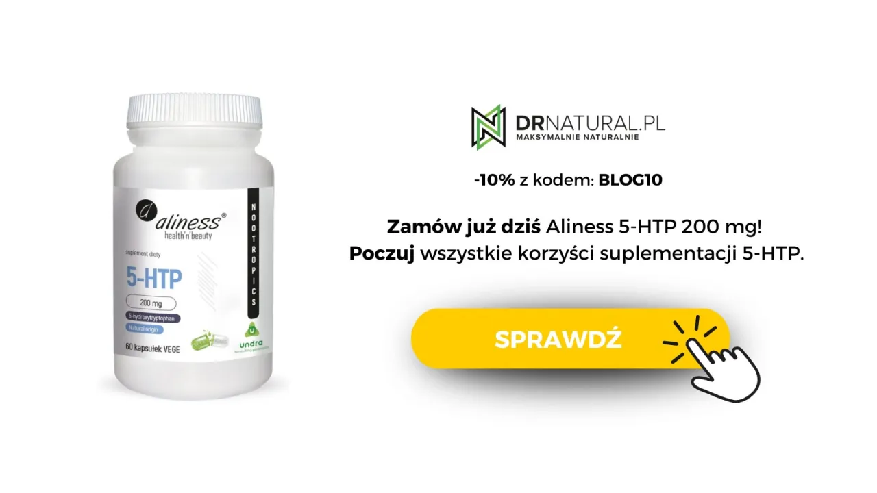 Aliness 5-HTP 200 mg - poznaj zalecane 5 htp dawkowanie i korzyści suplementacji. Zam&oacute;w dziś!