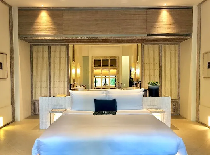 Wnętrze luksusowego pokoju hotelowego premium