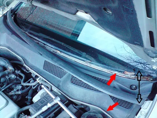 Opel Astra G mechanizm wycieraczek demontaż podszybia