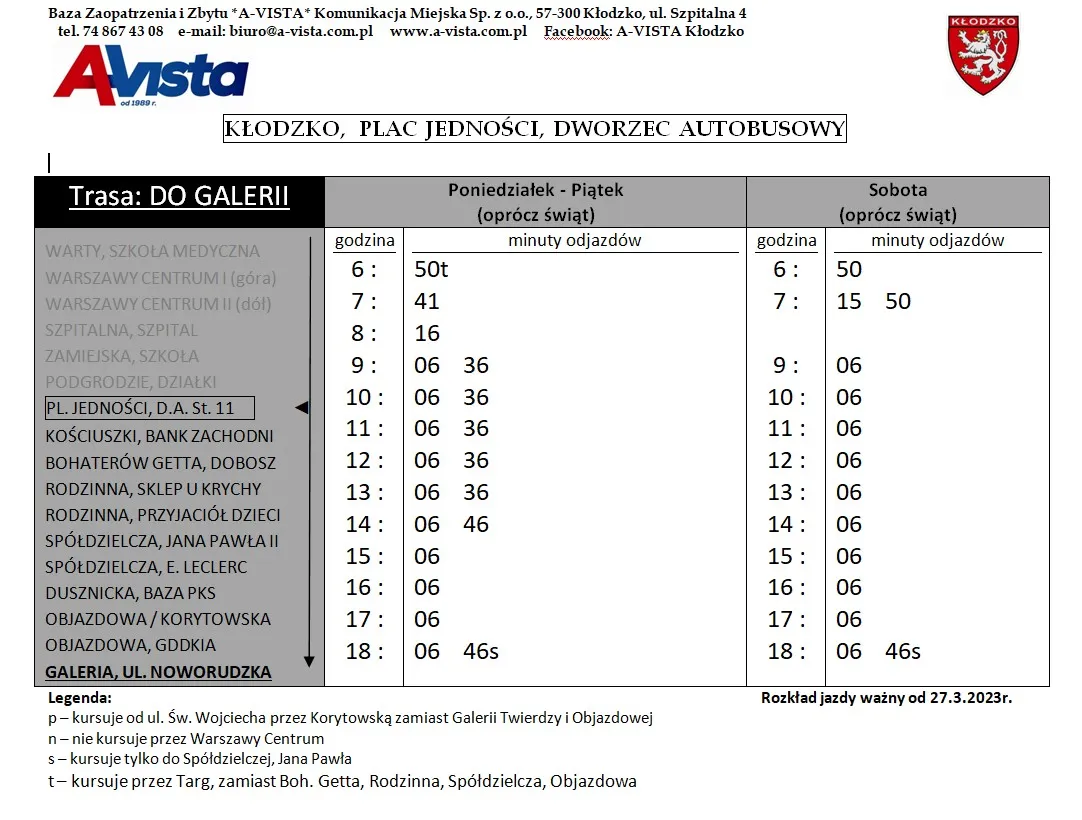 Dworzec autobusowy Kłodzko Plac Jedności