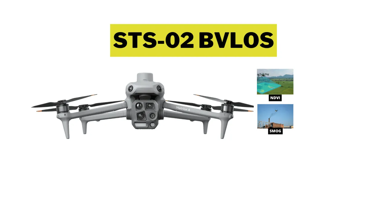 Dron Matrice 4 z technologią BVLOS. Fotograf wykorzystuje go do analizy NDVI i monitorowania smogu.