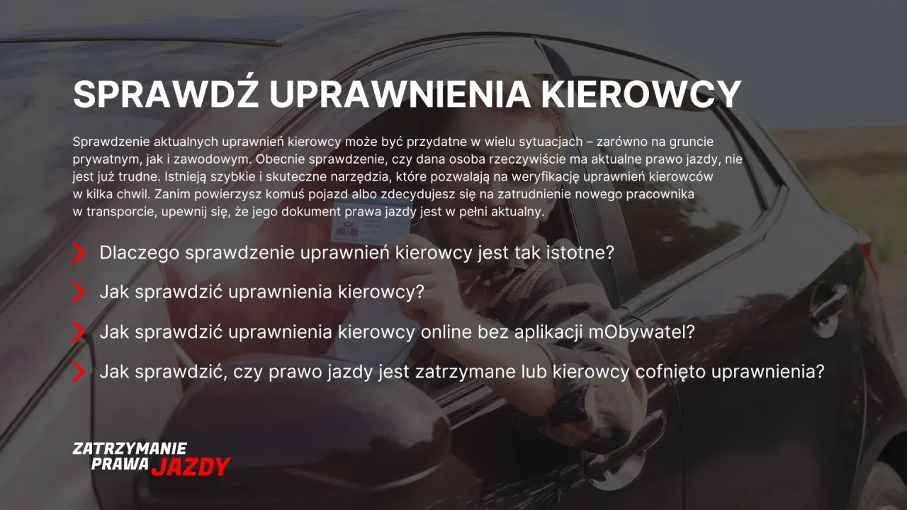 Gdzie sprawdzić uprawnienia kierowcy? Dowiedz się, jak szybko i łatwo zweryfikować prawo jazdy online lub przez aplikację mObywatel.