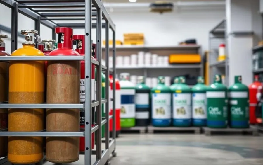 Bezpieczne przechowywanie butli gazowej