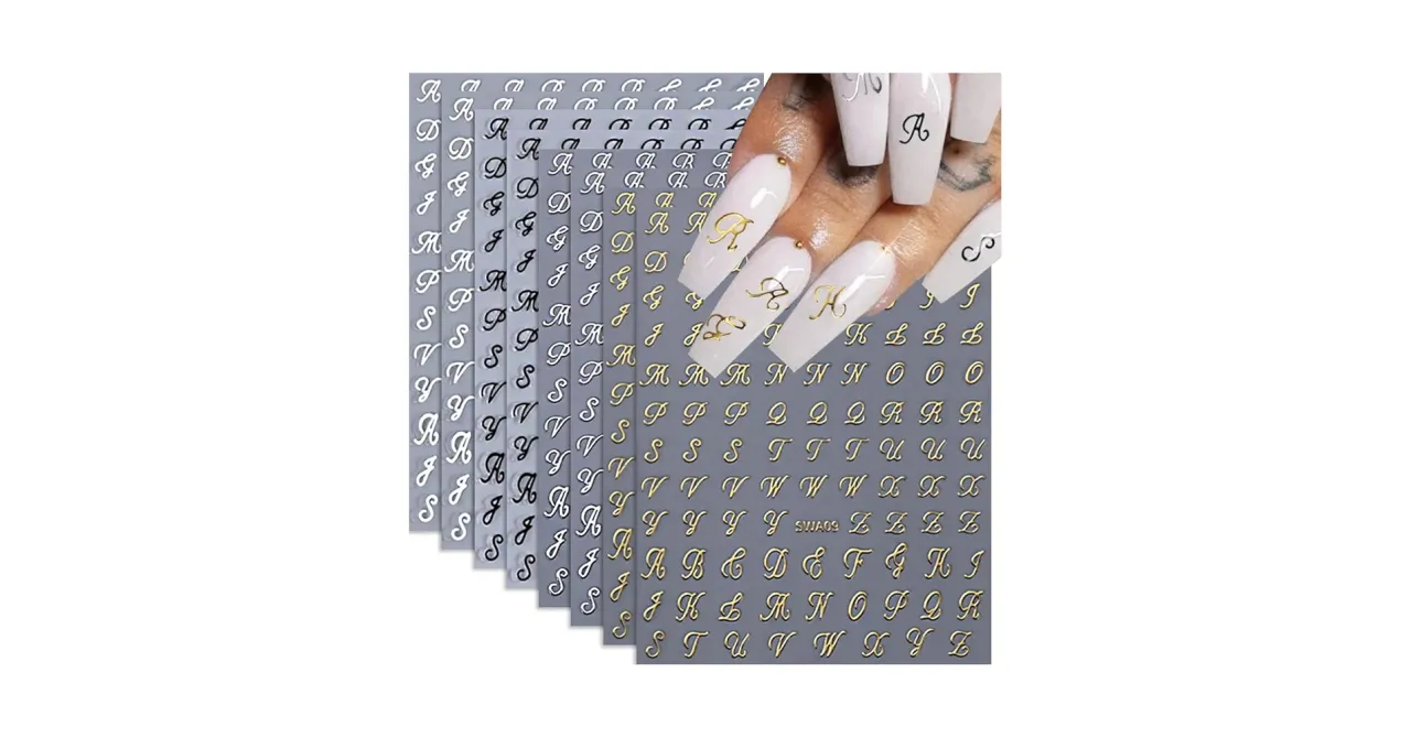 nageldesign buchstaben werkzeuge sticker stamping pinsel
