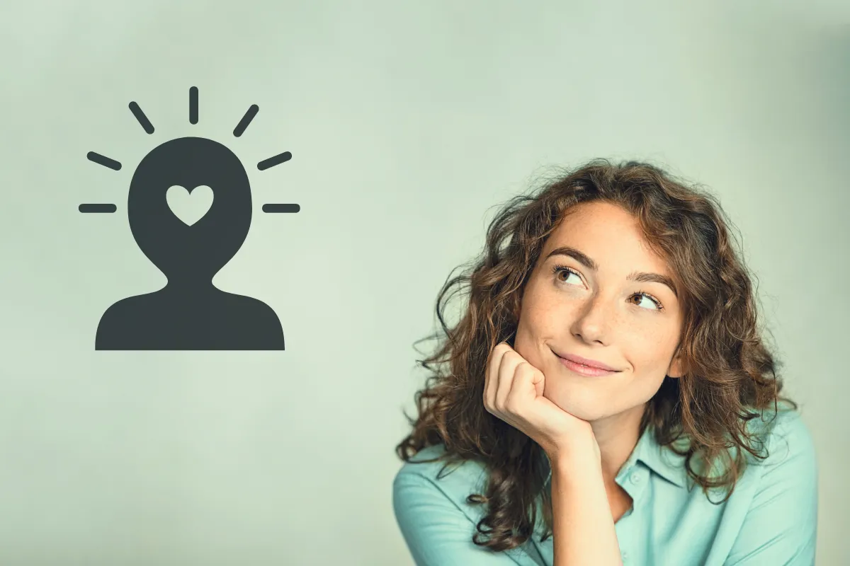 Osoba medytująca lub odpoczywająca, dbanie o siebie, zdrowie psychiczne