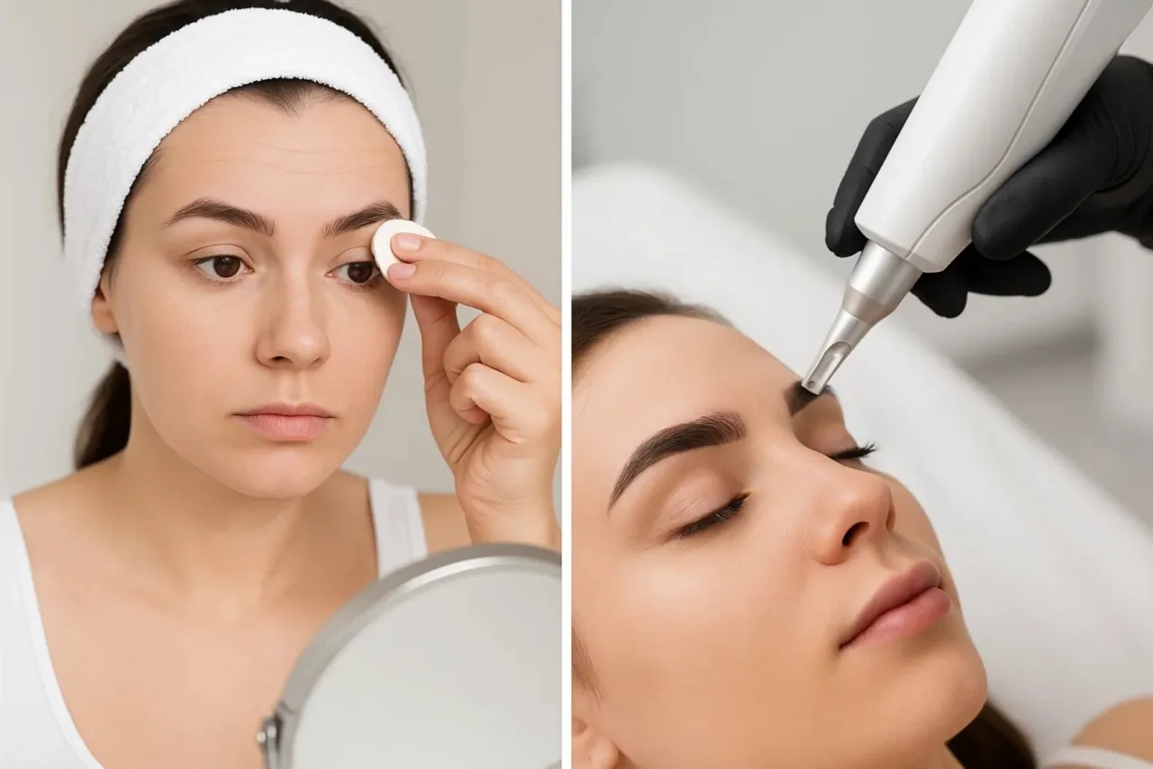 domowe sposoby rozjaśniania makijażu permanentnego brwi ryzyko